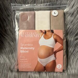 Destination Maternity Seamless Bikini Womens‎ Size Large Cooling Buttery Soft